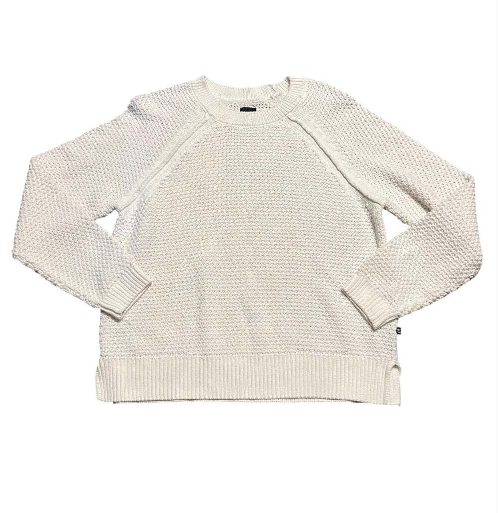Gap Cream Textured Knit Crewneck Sweater Size L